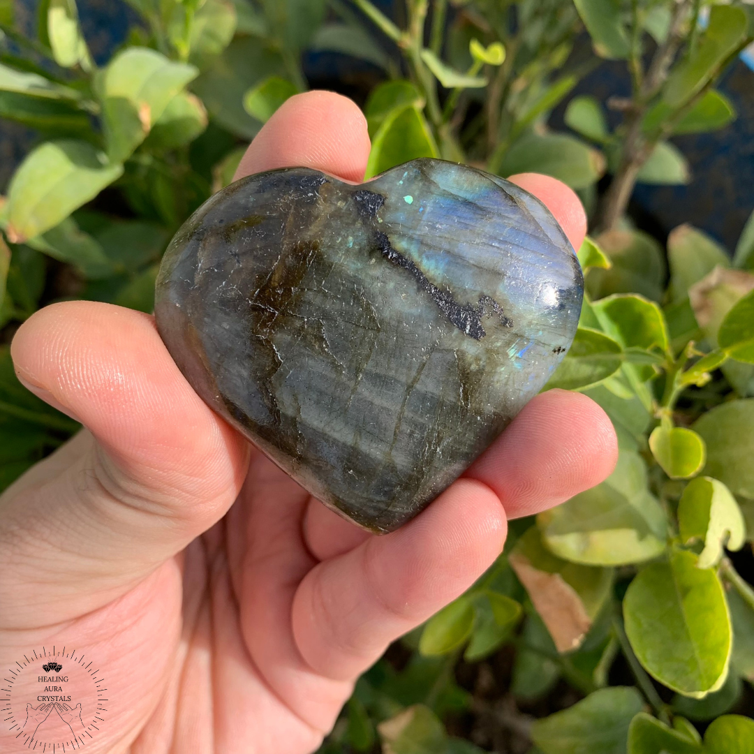 Labradorite Premium Heart