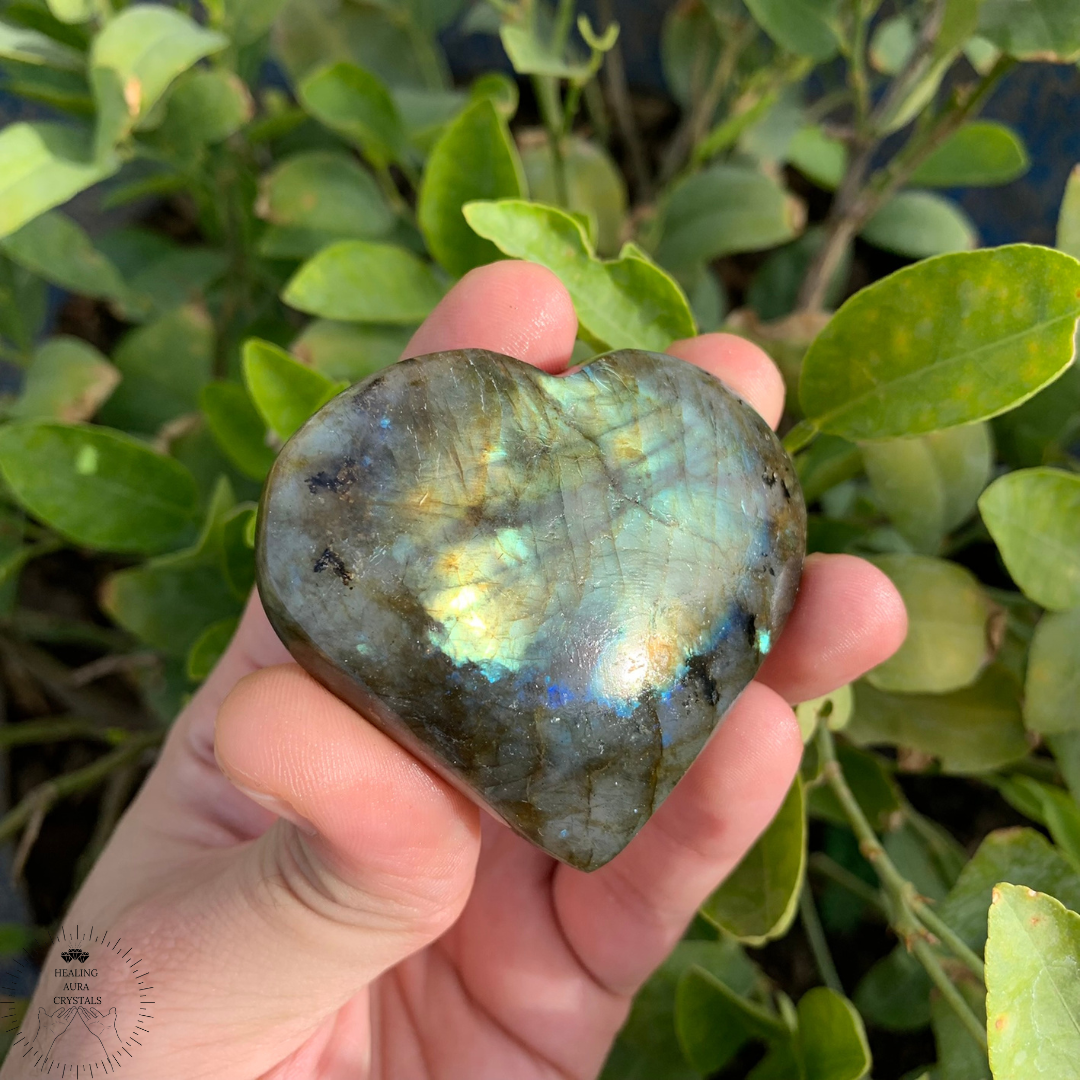 Labradorite Premium Heart