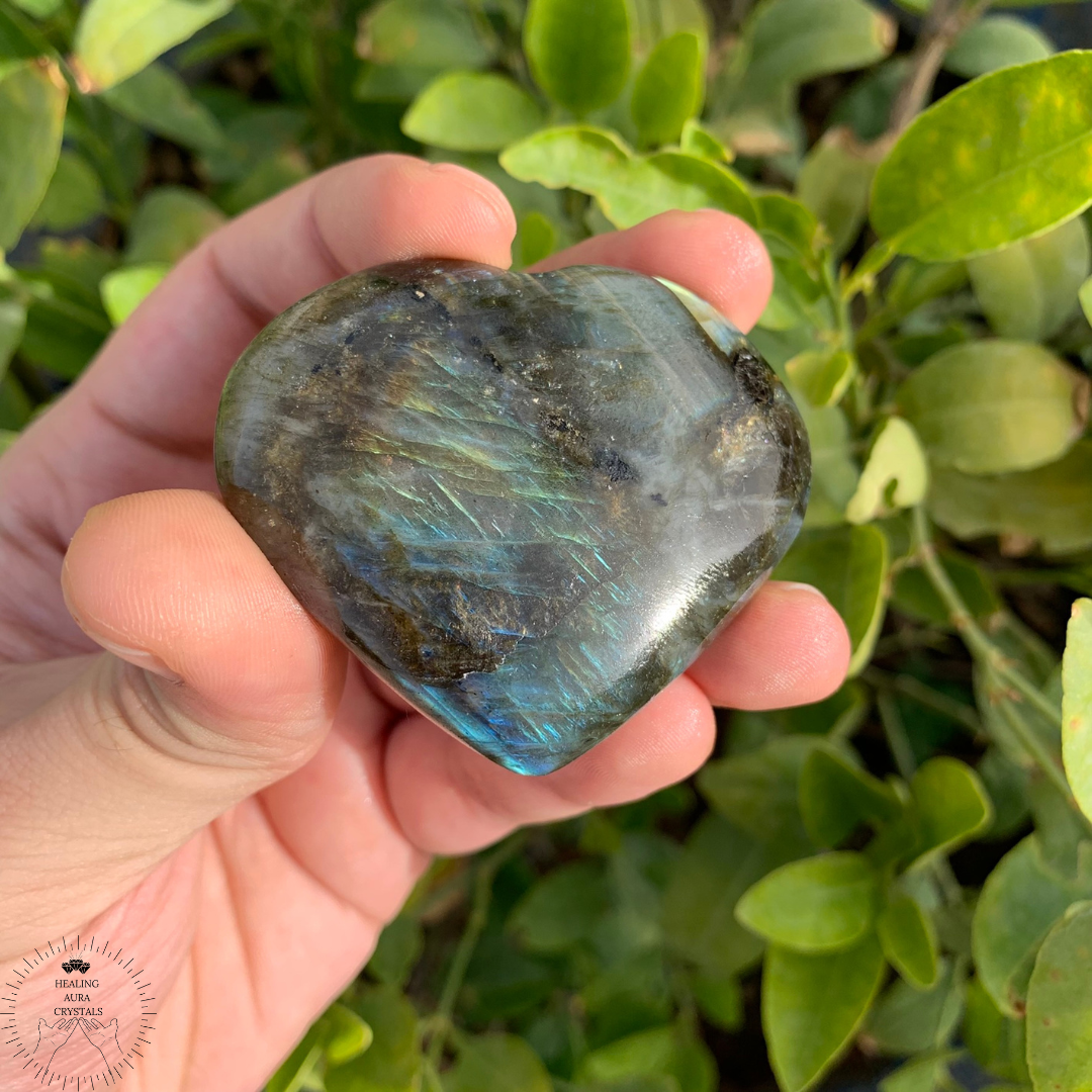 Labradorite Premium Heart