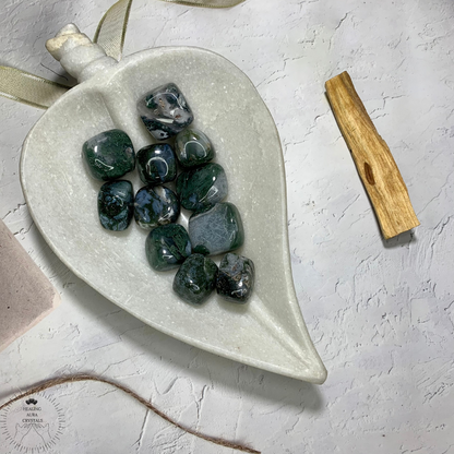 Moss Agate Tumble