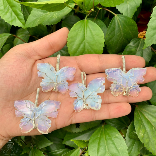 opalite butterfly pendant