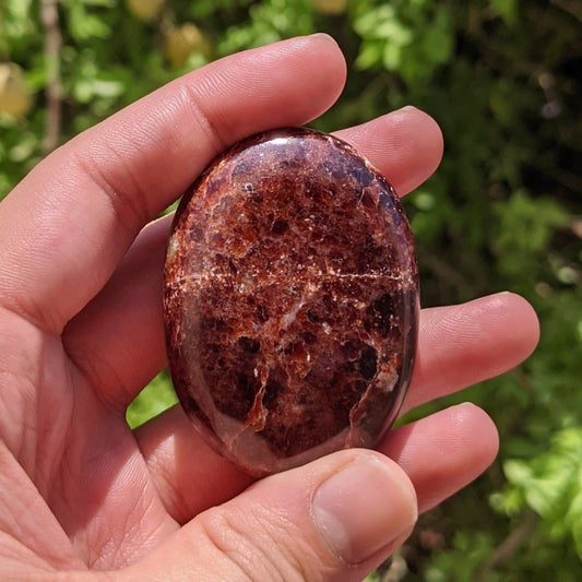 Garnet Palm Stone freeshipping - Healing Aura Crystals