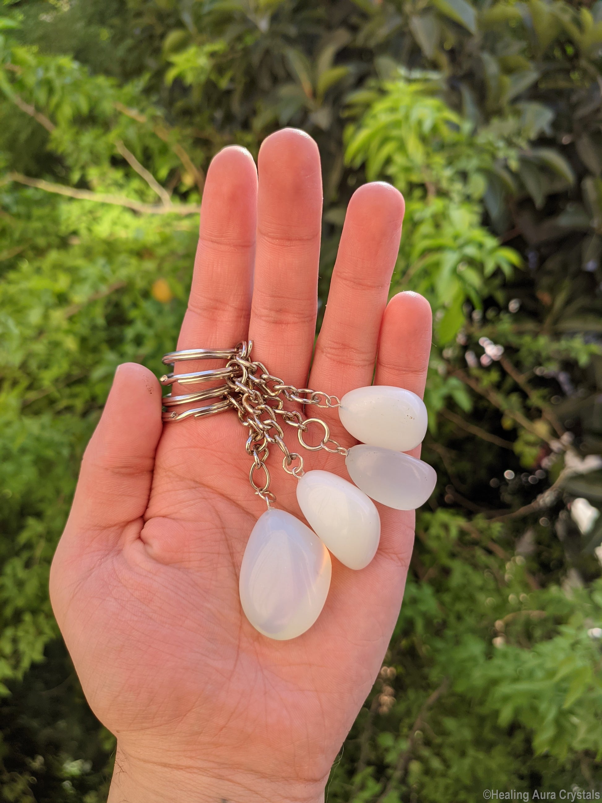 Opalite Tumbled Keychain freeshipping - Healing Aura Crystals