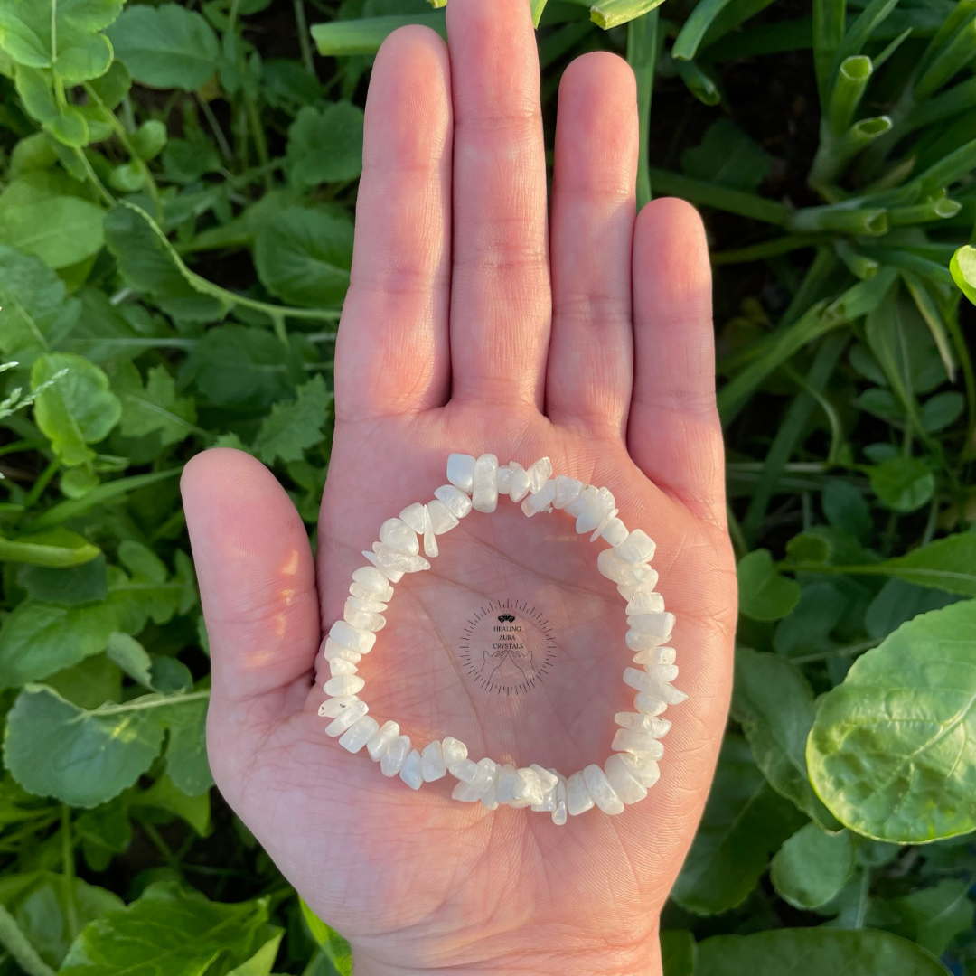 Rainbow Moonstone Chip Bracelet