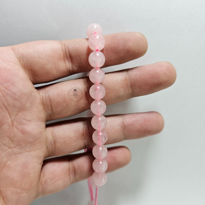 Rose Quartz Bracelet - Single Layer Adjustable