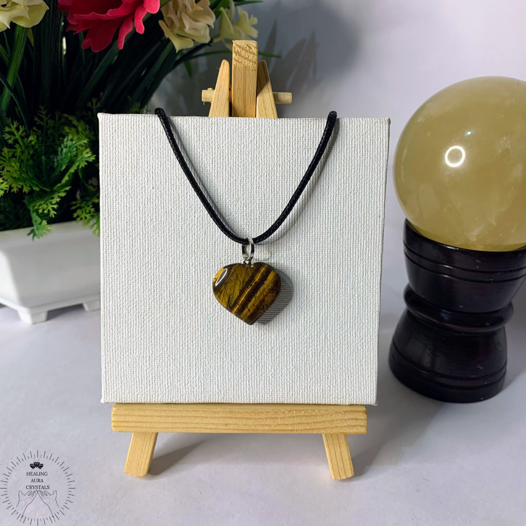 Tiger's Eye Heart Pendant