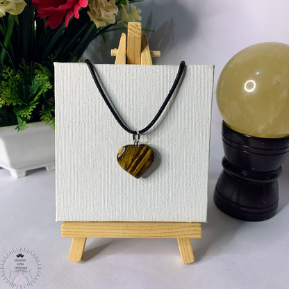 Tiger's Eye Heart Pendant