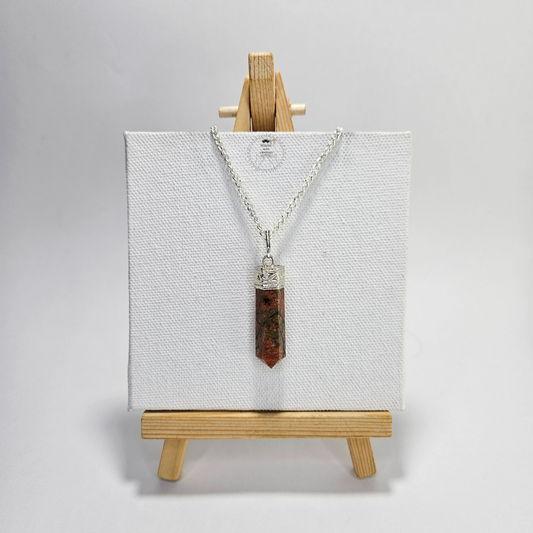 Unakite Pencil Pendant